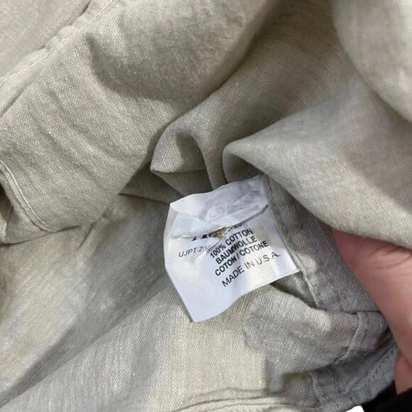 Final Sale! Armani Jeans Shirt men's S khaki cotton button down long sleeve top - Picture 4 of 7